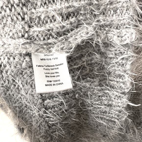 Show Me Your Mumu Gray Fatima Hi-Low Fuzzy Wool Sweater Small Cozycore Lagenlook - Picture 5 of 6
